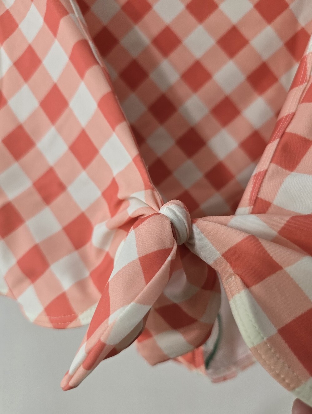 Summersalt The Jetsetter Bikini Bathing Suit Orange Gingham Check Plaid NWT 16 - Picture 5 of 13